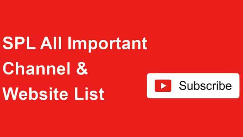 SPL All Important Channel & Website List